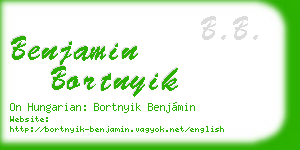 benjamin bortnyik business card